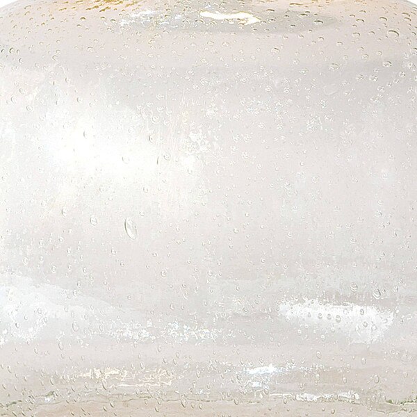 Seeded Oval Glass Table Lamp